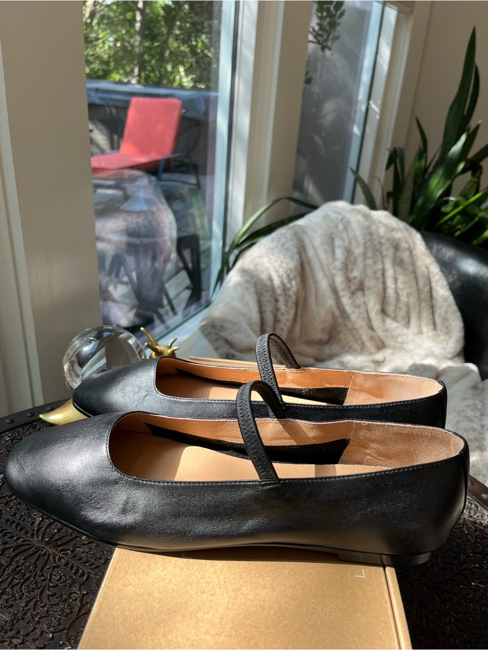 🖤MADEWELL THE GRETA LEATHER BALLET FLATS IN BLACK 9.5 - Picture 6 of 11